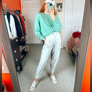 Something Navy Gray Denim Trouser Pants size 4